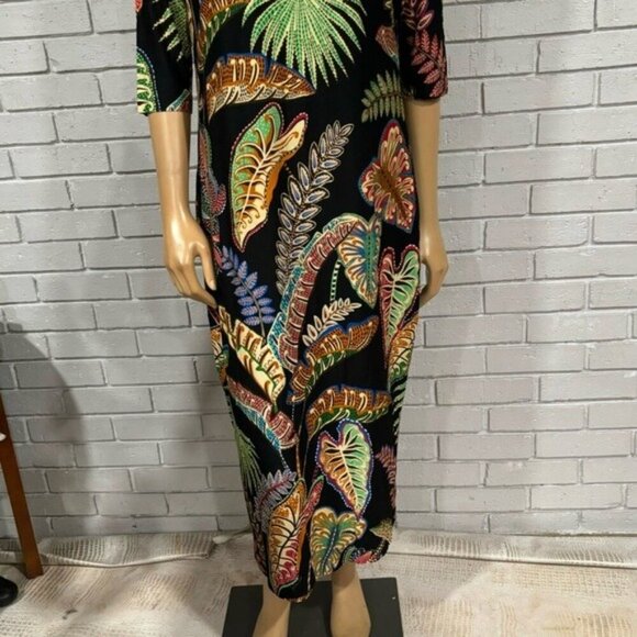 Farm Rio Tropical Leaf Print Dress - Size XL - Picture 7 of 10